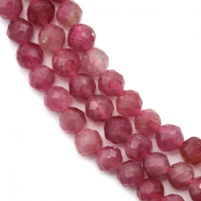 Natural Tourmaline Beads Strand Faceted Round Diameter 4mm Hole 0.8mm About 92 Beads/Strand 15~16"