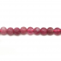 Roter Turmalin runde Perlenkette Durchmesser 4mm Durchmesser des Loch 0 8mm ca. 99 Stck / Strang 15~16"