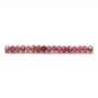 Perline naturali di tormalina rosa sfaccettate di forma abaco Dimensioni 3x4mm Foro 0,5mm 39-40cm/filo