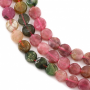 Rouleau de perles en tourmaline naturelle de couleur mixte Diamètre 5mm Trou1mm Environ 74 perles/ruban