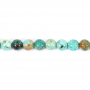 Natürliche peruanische türkisfarbene Perlen Stränge Runder Durchmesser 6mm Loch 1 mm 15 ~ 16 "/ Strang