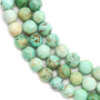 Natürliche peruanische türkisfarbene Perlen Stränge Runder Durchmesser 8mm Loch 1 mm 15 ~ 16 "/ Strang