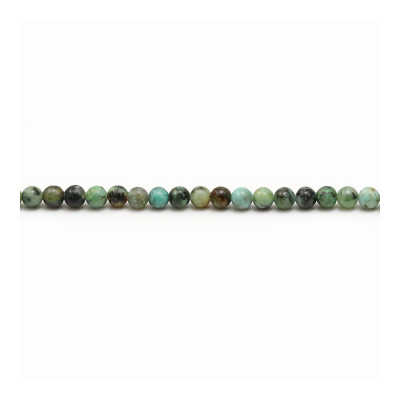 Natural African Turquoise Beads Strand Round Diameter 3mm Hole 0.7mm About 133 Beads/Strand 15~16"