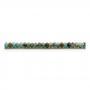 Filo di perline di turchese africano naturale, abaco sfaccettato, dimensioni 2,5x3 mm, foro 0,8 mm, 15~16"/filare