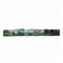 Collier de perles de turquoise africaine naturelle Taille carrée 4x4mm Trou 1mm 15~16"/coton