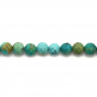 Filo di perline naturali di turchese rotondo sfaccettato diametro 5mm foro 0.8mm 15~16"/filo