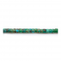 Toron de perles de turquoise naturelle Taille du cylindre 2x3mm Trou 0.3mm Longueur 39-40cm/Toron