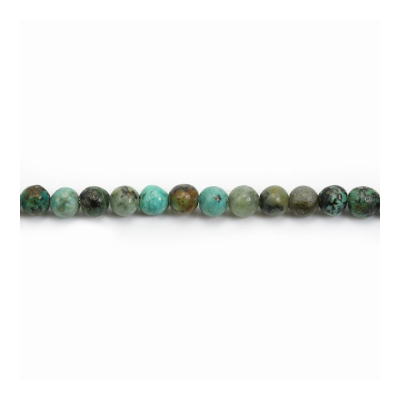 Natural African Turquoise Beads Strand  Round Diameter 4mm Hole 0.8mm 39-40cm/Strand