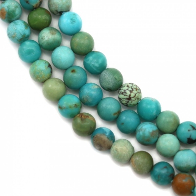 Turquoise Ronde Taille 4-4.5mm Trou0.8mm 39-40cm/Strand