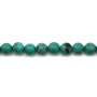 Turquoise Ronde Taille 7mm Trou0.8mm 39-40cm/Strand
