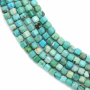Turquoise Faceted Cube Size 2mm Hole0.6mm 39-40cm/Strand