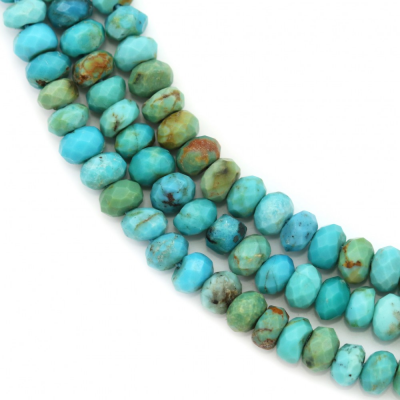 Natural Turquoise Faceted Abacus Size 3x4mm Hole0.8mm 39-40cm/Strand