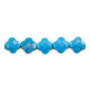 Synthetic Turquoise Clover Faceted Size13x13mm Hole1mm 39-40cm/Strand