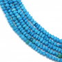 合成松石串珠 盤算珠 尺寸1x1.5毫米 孔徑0.4毫米 長度39-40厘米/條