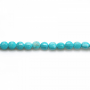 Reconstituted Turquoise Faceted Flat Round Diameter 4mm Hole0.8mm 39-40cm/Strand