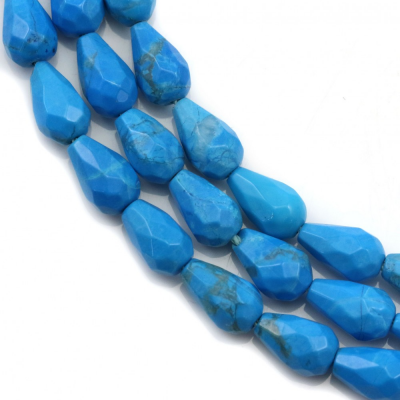Reconstituted Turquoise Frosted Drop Size 5x8mm Hole1mm 39-40cm/Strand