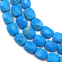 Reconstituted Turquoise Faceted Rectangle Size 8x10mm Hole1mm 39-40cm/Strand
