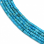 Reconstituted Turquoise Cylindrical Size 1mm Hole0.3mm 39-40cm/Strand