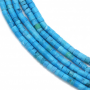 Reconstituted Turquoise Cylindrical Size 2mm Hole0.4mm 39-40cm/Strand