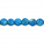Reconstituted Turquoise Flat Round Diameter 8mm Hole0.8mm 39-40cm/Strand