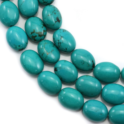 Reconstituted Turquoise Oval Size 11x13mm Hole1.2mm 39-40cm/Strand