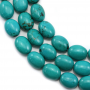 Turquoise Reconstituée Ovale Taille 11x13mm Trou1.2mm 39-40cm/Strand