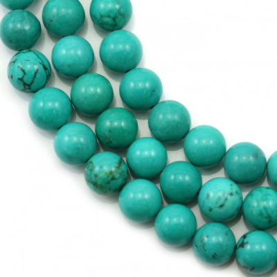Reconstituted Turquoise Round Size 10mm Hole1.4mm 39-40cm/Strand