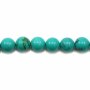 Turquoise Reconstituée Ronde Taille 10mm Trou1.4mm 39-40cm/Strand