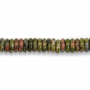 Perles Heishi en Unakite naturelle Taille2x6mm trou1mm 39-40cm/fil