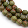 Natural Unakite Round Strand Beads Diameter 10 mm Hole 1.2 mm 40 Beads /Strand 15 ~ 16 ''