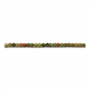 花綠石串珠 切角圓形 直徑2毫米 孔徑0.4毫米 長度39-40厘米/條