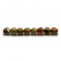 Perles de jaspe rhyolite naturel rond diamètre 6mm trou 1mm 64 perles/corde 15~16''