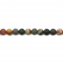 Frosted Polychrome Jasper Beads Strand Round Diameter 6mm  Hole 1mm  About 64 Beads/Strand 15~16"