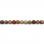 Frosted Polychrome Jasper Beads Strand Round Diameter 10mm  Hole 1mm  About 39 Beads/Strand 15~16"