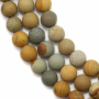 Amerikanische Bildjaspisses gefrostet runde Perlenkette Durchmesser 6mm Durchmesser des Loch 1mm ca. 66 Stck / Strang 15~16"