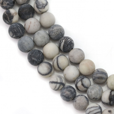 Filone di perle di diaspro naturale opaco Diametro rotondo 6 mm foro 1,2 mm 15''-16''/filare
