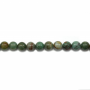 Dragon Blood Jade runde Perlenkette Durchmesser 8mm Durchmesser des Loch 1mm ca. 48 Stck / Strang 15~16"