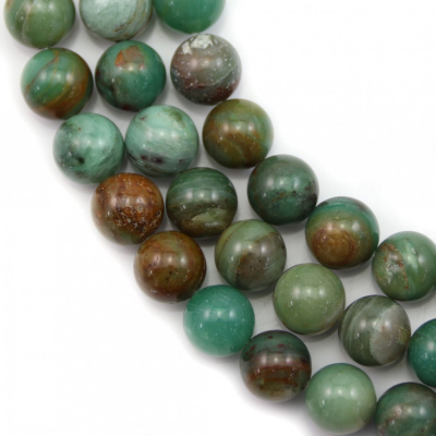 Rouleau de perles lisses en jade de sang de dragon naturel, Diamètre 8mm, Trou 1mm, 48 perles/rang 15~16"