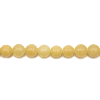 Jade miel Rond Taille 8mm Trou1mm 39-40cm/Strand