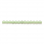 Miçangas redondas de jade natural. Diâmetro: 2mm. Orificio: 0.4mm. 175pçs/fio. 15~16"