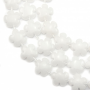 Weiße Jade fünfblätterförmige Perlenkette 20x20mm Durchmesser des Loch 1mm ca. 20 Stck / Strang 15~16"