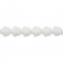 Perline di giada bianca Sizer fiore filo 20x20mm foro 1mm circa 20 perline / filo 15 ~ 16"