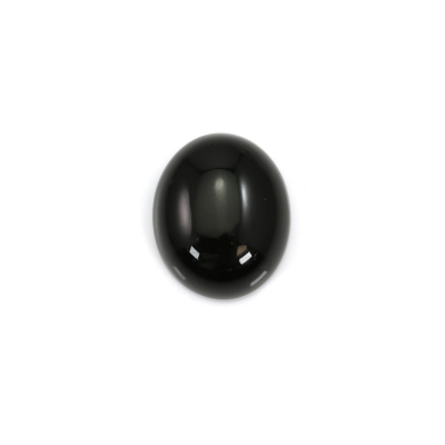 ブラック瑪瑙卵形裸石　サイズ　10mm x14mm x10個/パック