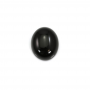 Agata nera naturale Cabochons Dimensione ovale 10x14mm x10pz/confezione