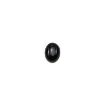 Cabochons agate noires ovales   Taille 4x6mm x30pcs/paquet