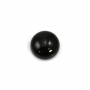 Cabochons en Agate noire ronde-YT5   Taille 5mm  30pcs/paquet