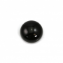 Cabochons en Agate noire ronde-YT12   Taille 12mm  10pcs/paquet