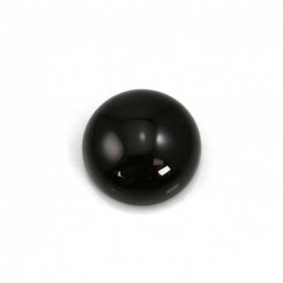 Natural Round Black Agate  Cabochons Flat Back  Size 20mm 10pcs/pack