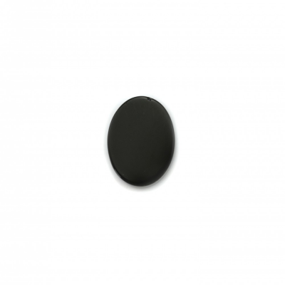 Agata nera naturale cabochon ovale piatto dimensioni 10x14mm 10pz / confezione