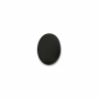 Natürliche schwarze Achat Cabochons ovale Größe 10x14mm 10 Stück / Packung